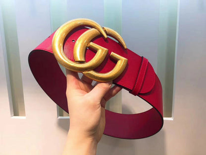 GCBL28 Brand wide 7.0cm total length 95-125cm Belt wonderful winder High Quality fashion gold buckle Belt