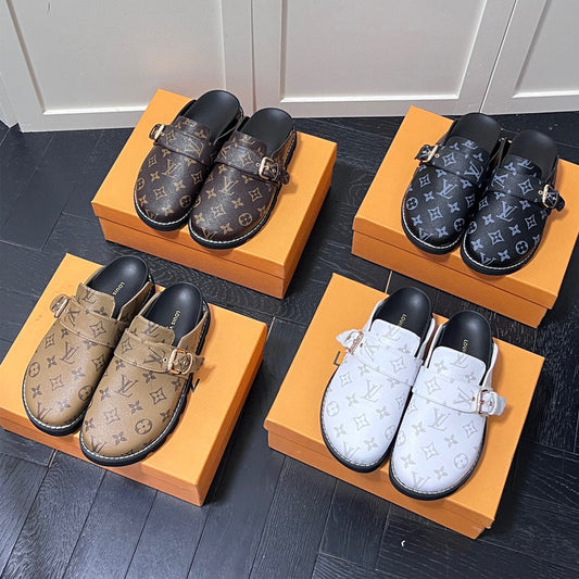 MJLS5 Leather slippers Women shoes 35-42 With box