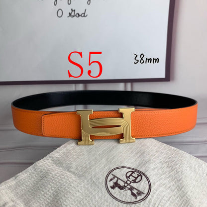 HBL5 Real leather 3.8CM 95-125CM Belt with all packing