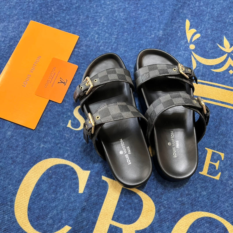 MJLS08 Women slipper Leather Shoes 35-42 with box