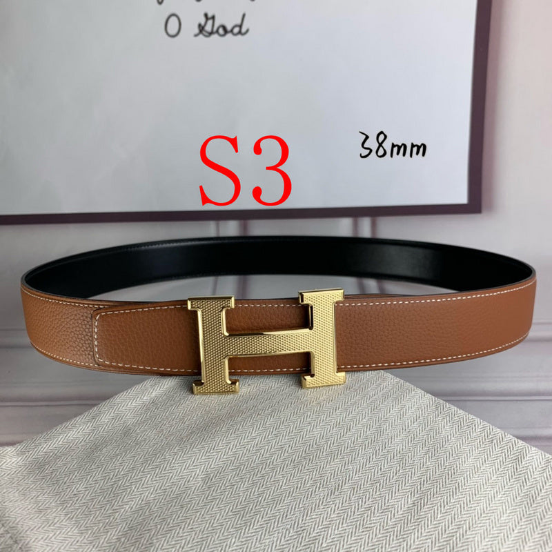 HBL3 Real leather 3.8CM 95-125CM Belt with all packing