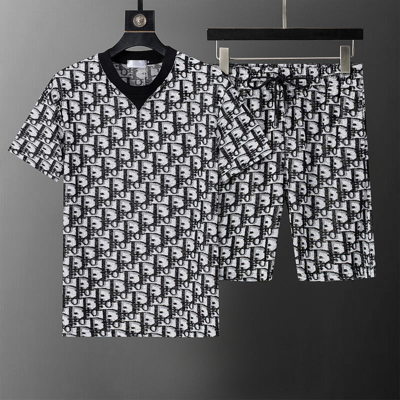 DIC119 New men's short sleeved polo top+shorts clothing