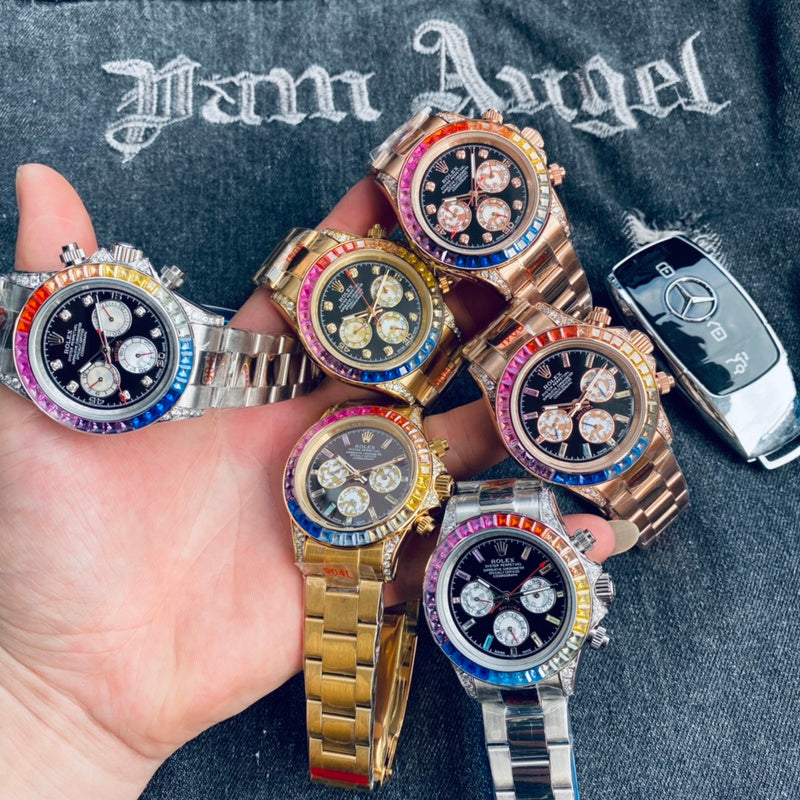 RW32  Rainbow Di classic three eyes six needle design, atmospheric fashion 40mm*12mm