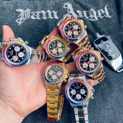 RW32  Rainbow Di classic three eyes six needle design, atmospheric fashion 40mm*12mm