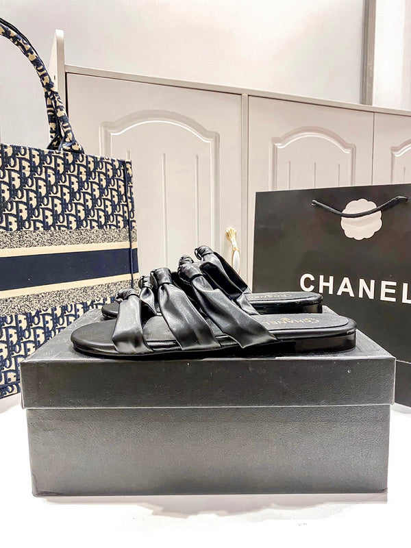 MBCS1 Leather Slippers Size 35-41 Shoes with Box