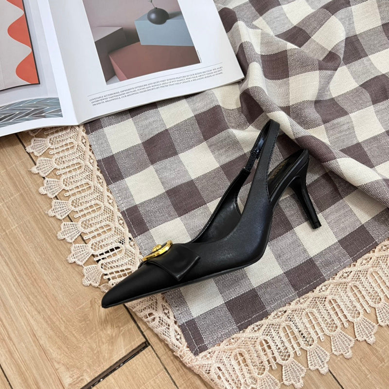 MJVS11 Leather Women 7CM Heel shoes 35-42 With box