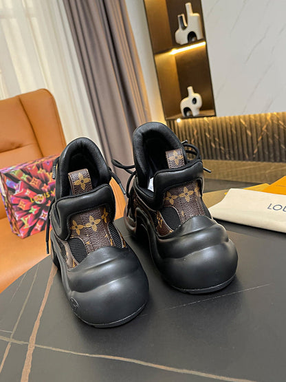 OLS29 Leather Women 5.5CM Shoes 35-42 with box