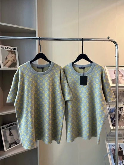 LVC035 New high-quality autumn and winter men's and women's short sleeved woolen sweater clothing