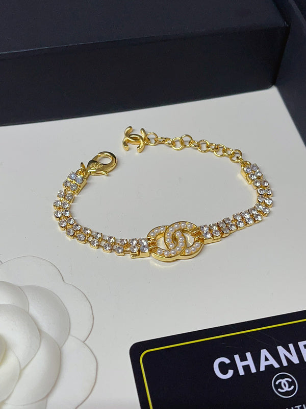 X669    Ladies' full-diamond necklace and bracelet set jewelry