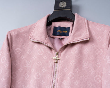 LVC022 New Spring and Autumn thin imitation deer skin velvet jacket long sleeved cardigan clothes