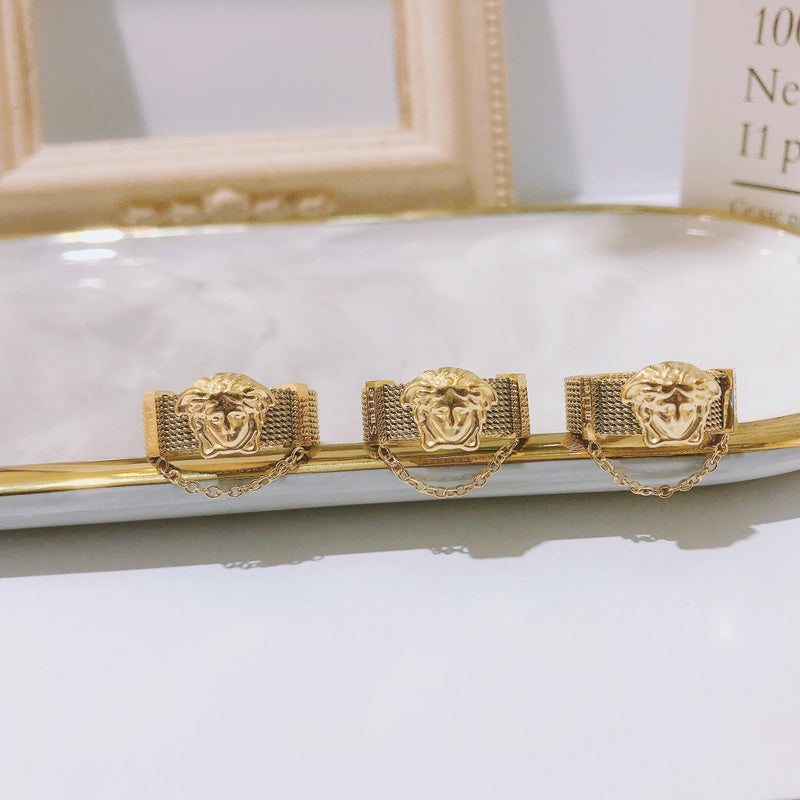 VEJ006 316L steel plating gold Jewelry