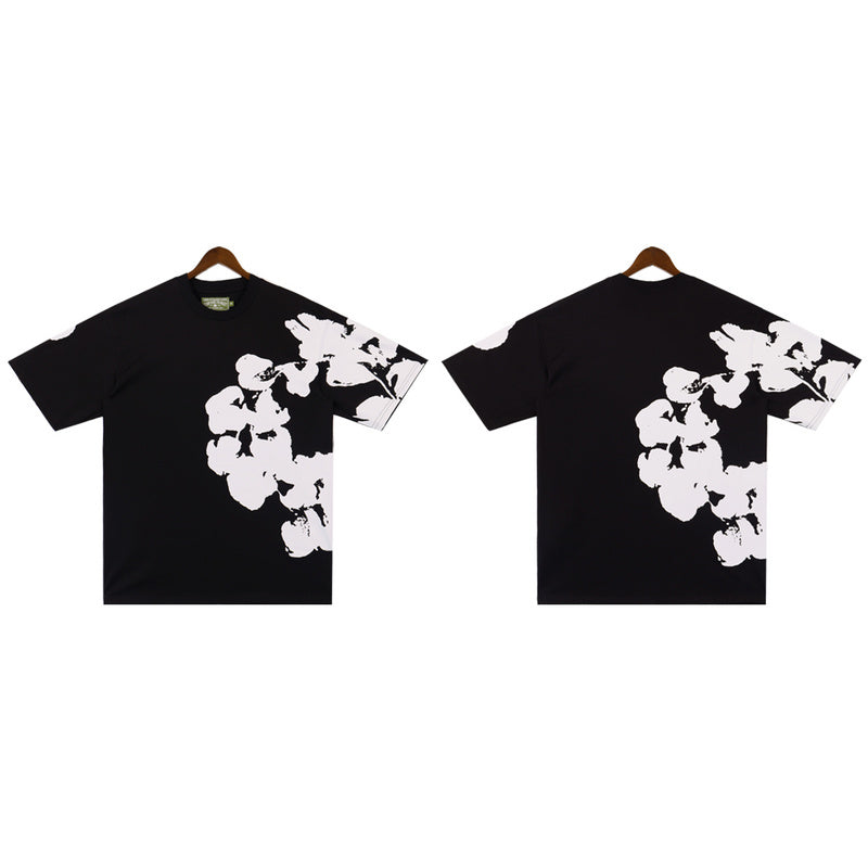 MMC7 New Cotton Flower Summer Short sleeved Top+Short sleeved Clothes