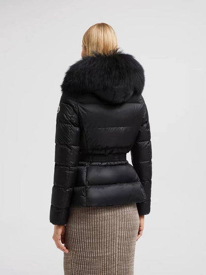 042054  Women's down jacket with fur collar