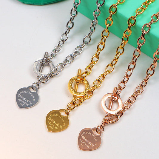 TN3 Necklace 316L steel plating gold Jewelry