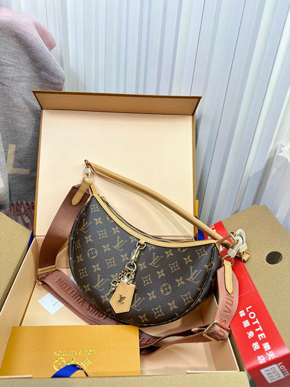 MLP01   Women's new fashion 22x9x33cm moon bag