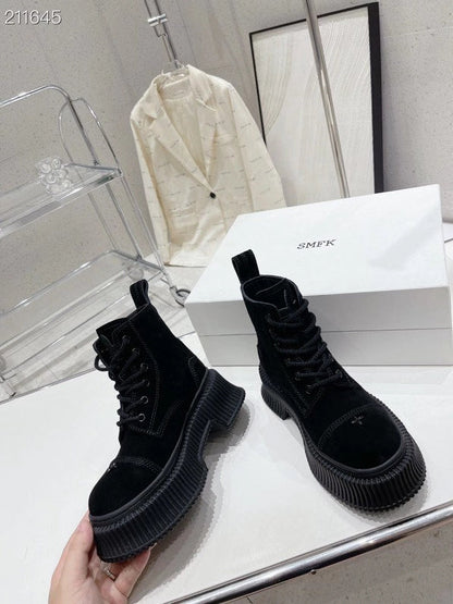 OSS1 Leather Women 6CM Shoes 35-40 with box