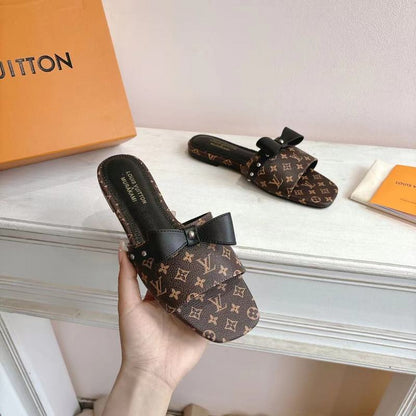 SHLS1 Women slipper Leather Shoes 35-43 with box