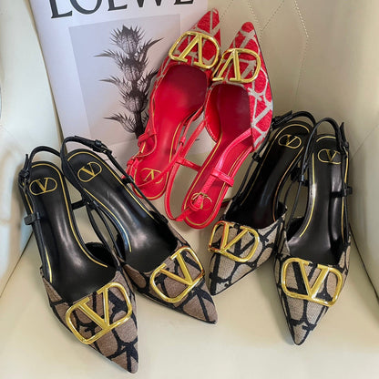 MJVS5 Leather Women 4/6/8/10CM Heel shoes 35-41 With box