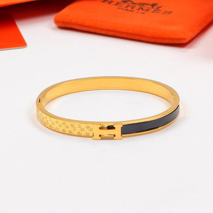 HB46 Bracelet 316L steel plating gold Bangle Jewelry