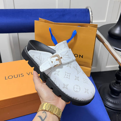 MJLS5 Leather slippers Women shoes 35-42 With box