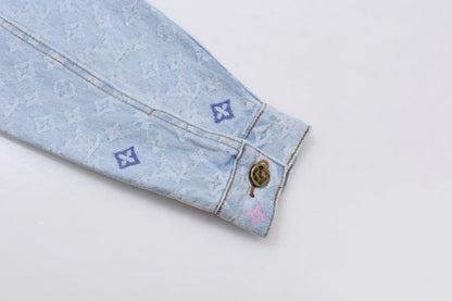 LVC020   New high-quality spring and autumn men'sand women’s jacket denim jacket clothes