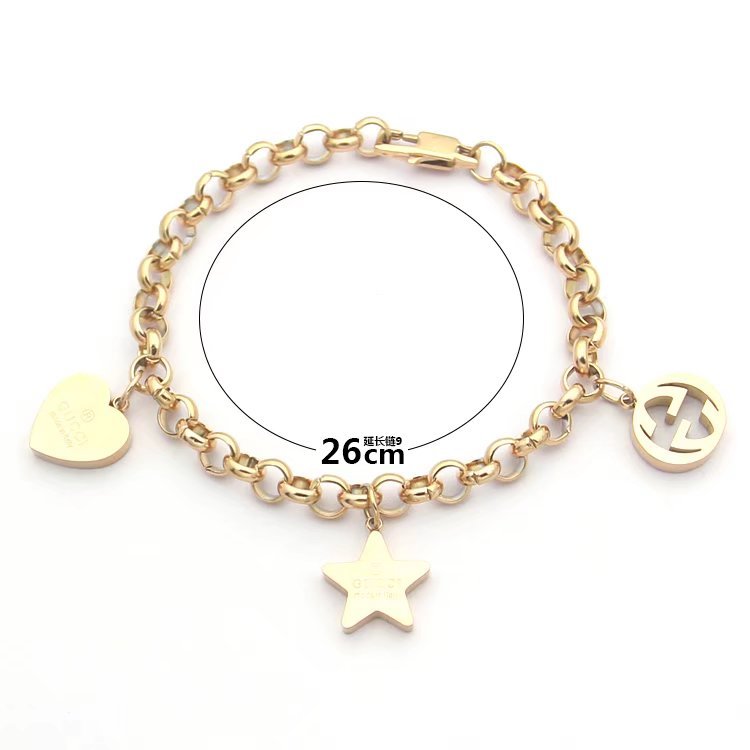 GB04  Women's Heart Star Bracelet Jewelry