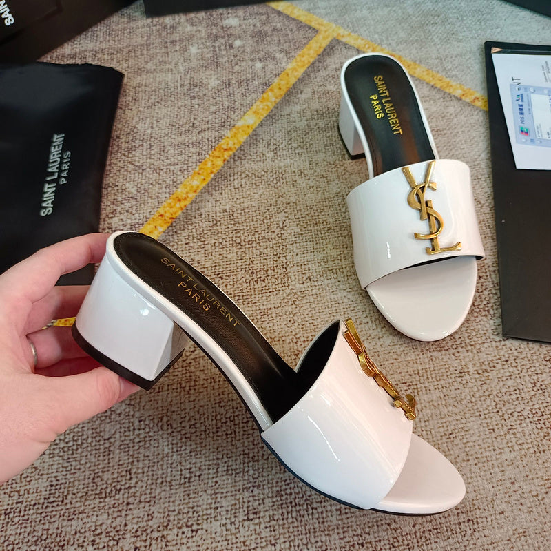 MJYS3 Leather 6.0CM Slippers Size 35-42 Shoes with Box