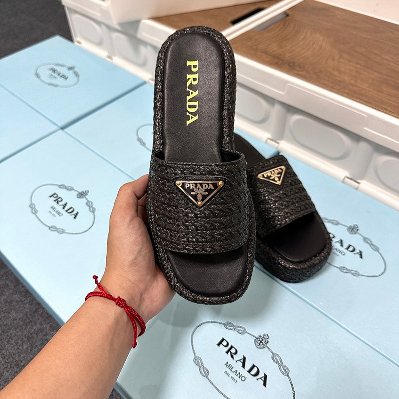 MJPS13 Leather Women Slippers 35-41 shoes With box