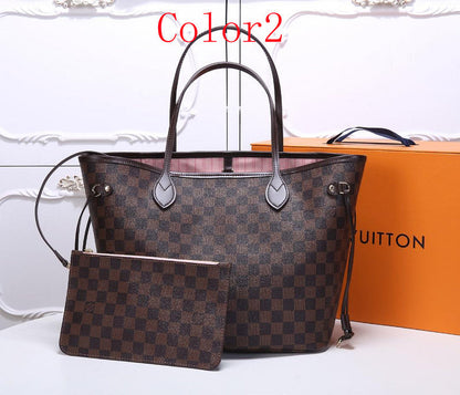 GLP8  Neverfull Bag high quality L*V bag for lady gift Canvas leather small size 32x29x17cm/ big 40×33×20CM