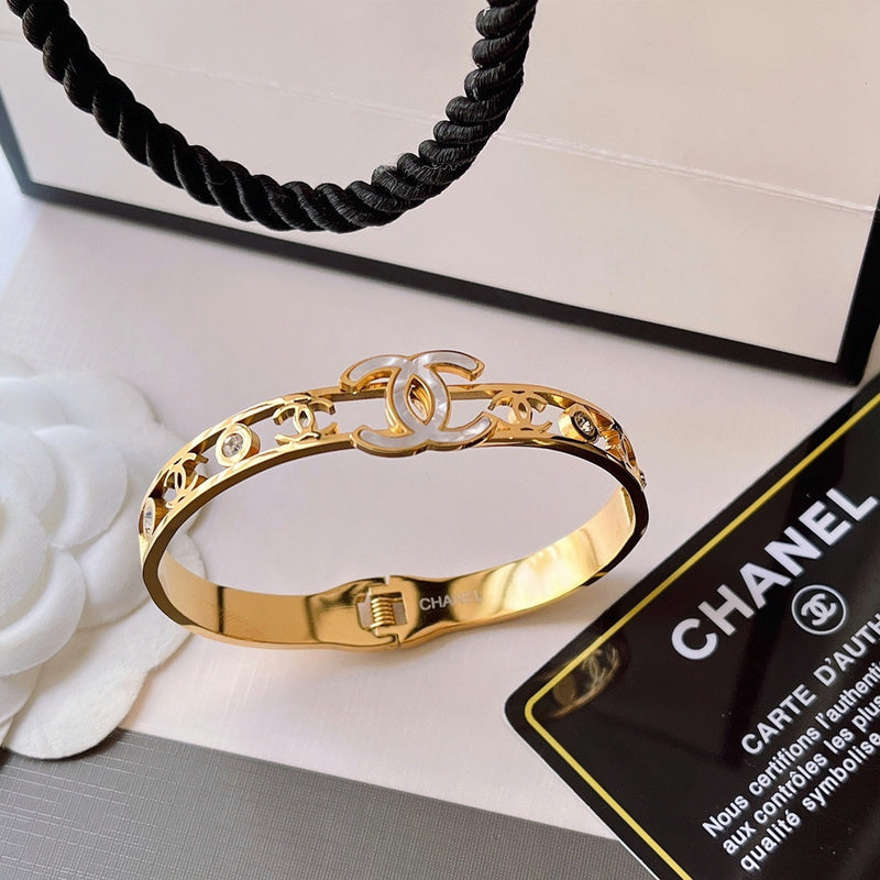 CS081 Bracelet 316L steel plating gold Jewelry