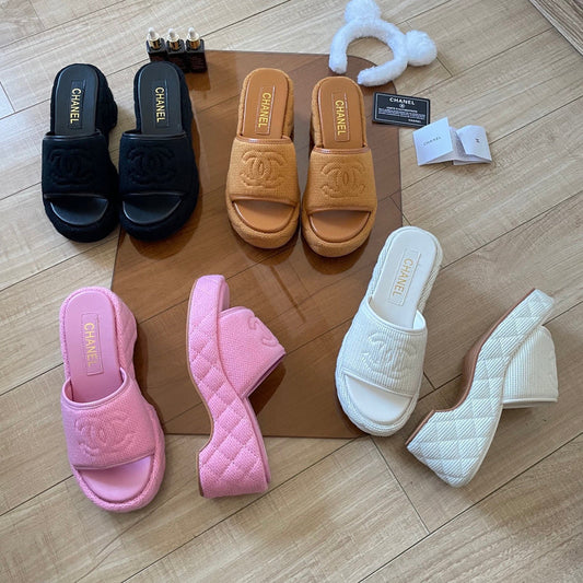 MBCS12 Leather Slippers Size 35-41 Shoes with Box