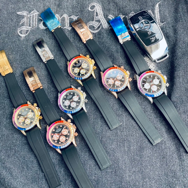 RW31  Rainbow Di classic three eyes six needle design, atmospheric fashion 40*12mm