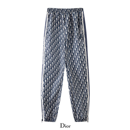 DIC75   Men's and women's jacquard craft casual pants