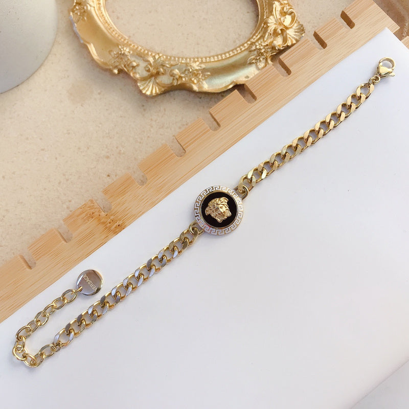 VEL036 Bracelet 316L steel plating gold Jewelry