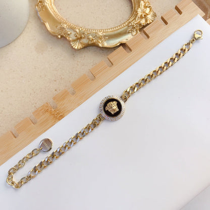 VEL036 Bracelet 316L steel plating gold Jewelry