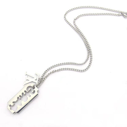 LVN011    Letter Blade Pendant Necklace Jewelry