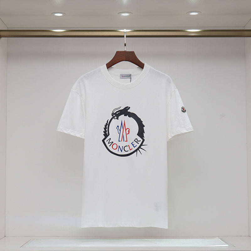 MOC05  New  Men's and women's letter embroidery short-sleeved T-shirt clothing