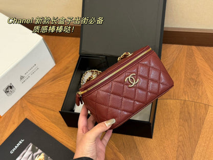 ACP8 Leather Bag 17-11CM Cosmetic Bag with box