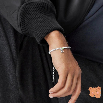 L191    Men and women can wear titanium steel bracelet length 15+5cm jewelry