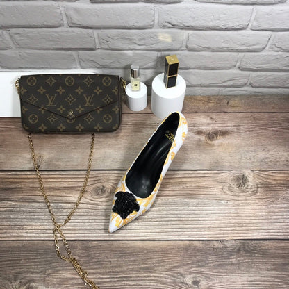 MVS7 Leather shoes women 7.0CM heel with all packaging