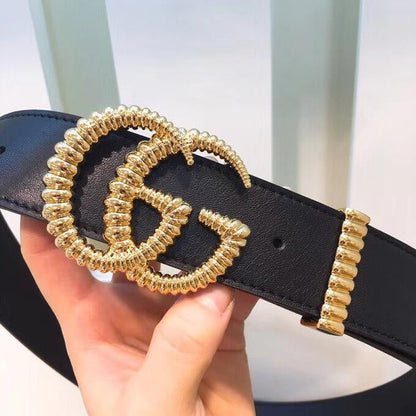 gcbl17 wide 3.8cm total length 95-110cm Belt wonderful winder High Quality fashion gold buckle Belt