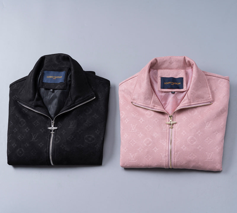 LVC022 New Spring and Autumn thin imitation deer skin velvet jacket long sleeved cardigan clothes