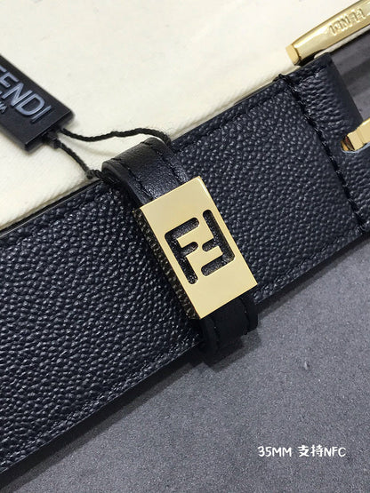 FBL9 Real leather 3.5CM 95-125CM Belt with all packing