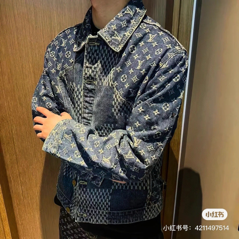 LVC021  New high-quality spring and autumn men'sand women’s  jacket denim jacket clothes