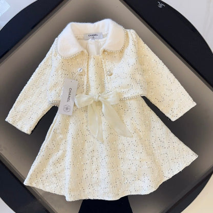 TCHC16   New style girls' spring and autumn thin woolen skirt+outerwear Clothing