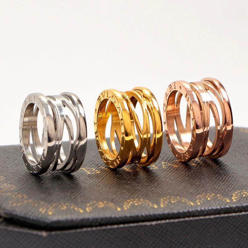 BVR13 Ring 316L steel plating gold Jewelry