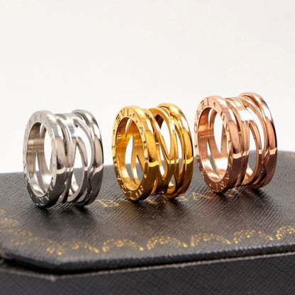 BVR13 Ring 316L steel plating gold Jewelry