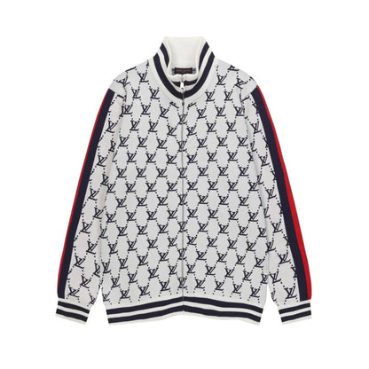 LVC032 New men's and women's high-quality knitted sweaters, jacquard sweaters, baseball jackets, retro American sports style clothing