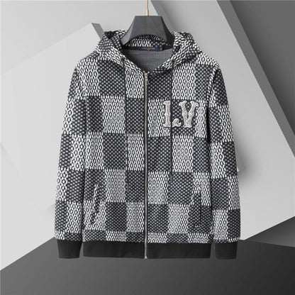 LVC025 New men's spring and autumn thin style outerwear+long pants pure cotton casual suit clothing