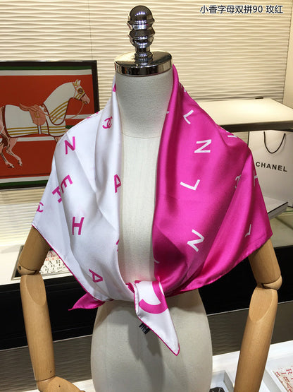 XCC24 Silk satin 90-90CM scarf